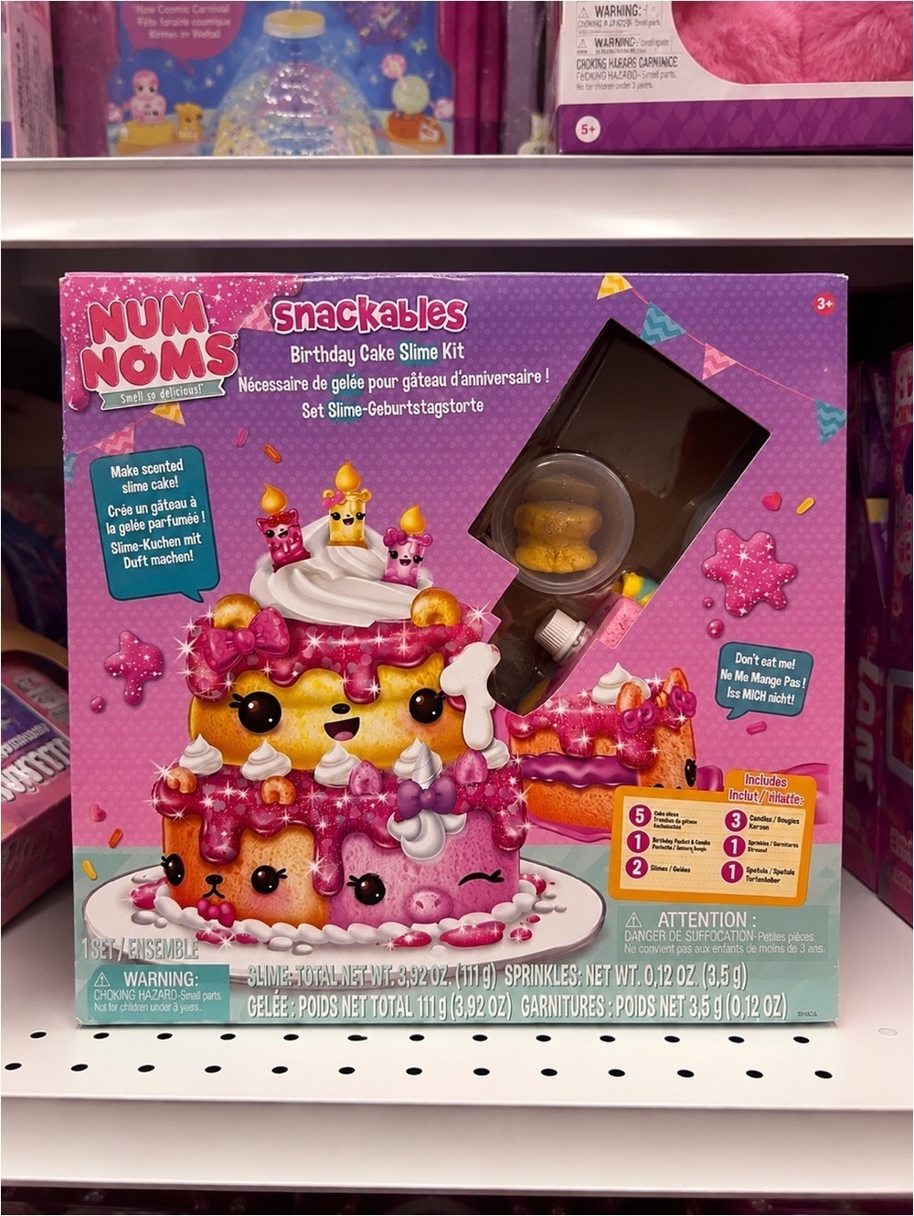 Num Noms Snackables Birthday Cake Slime Kit Used With Box